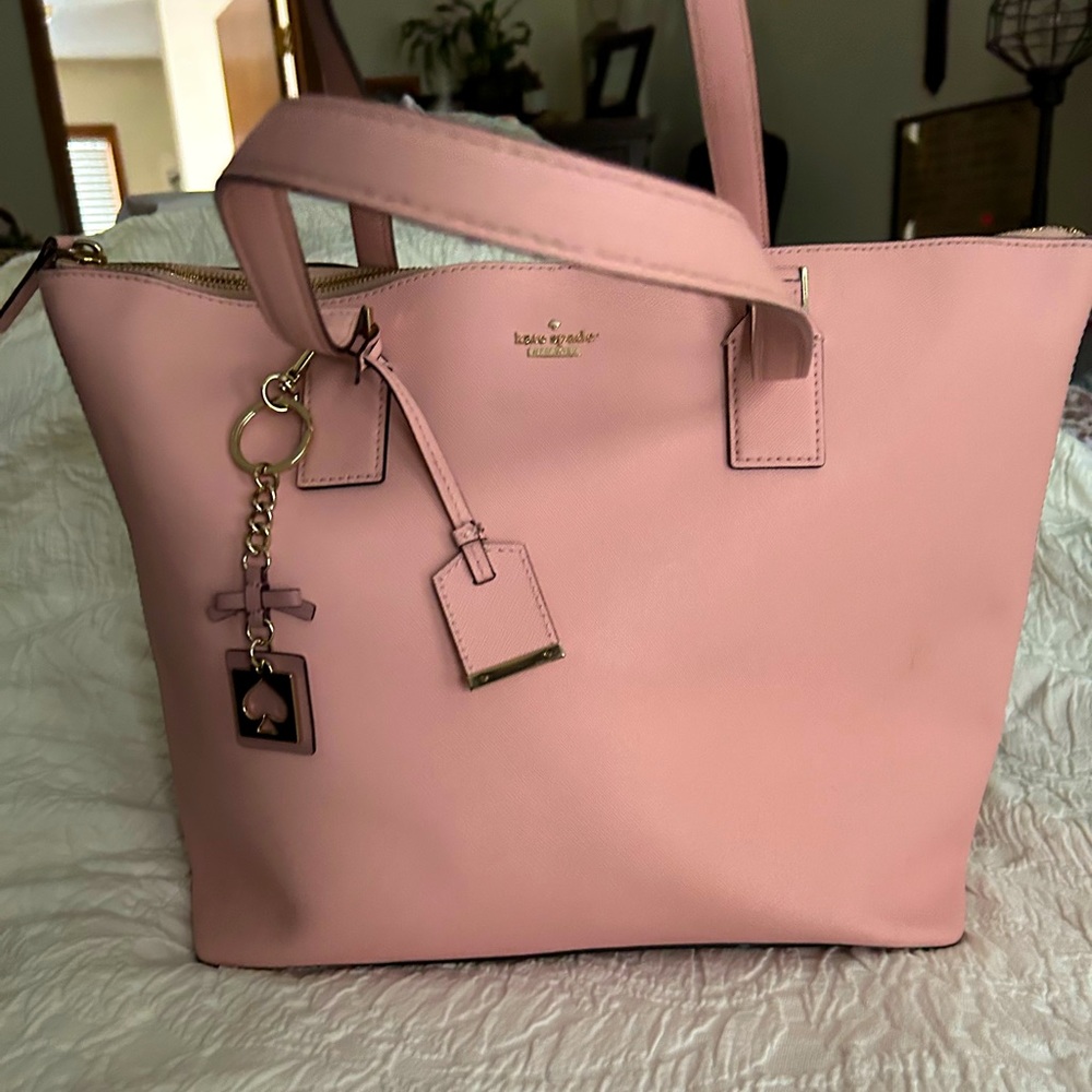 Kate Spade Cameron Street Large Lucie Bag - Pink Sunset BONUS bag Charm